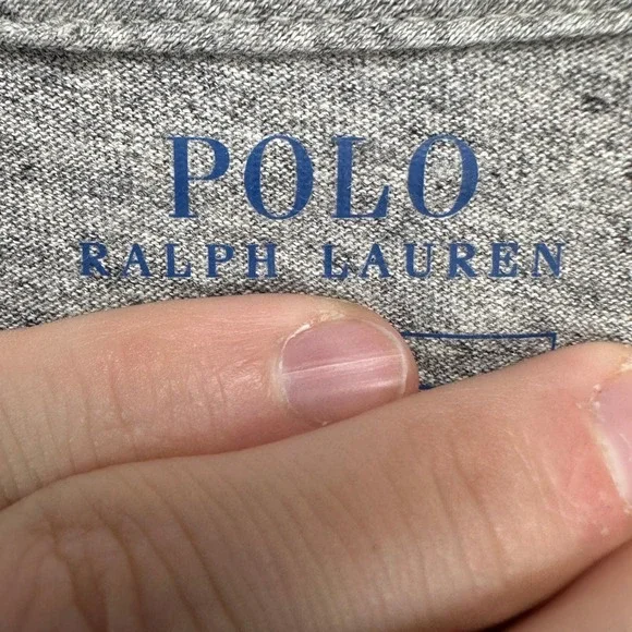 Polo Ralph Lauren Adult Mens T-Shirt Medium Grey Crewneck Long Sleeve Tee NEW